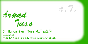 arpad tuss business card